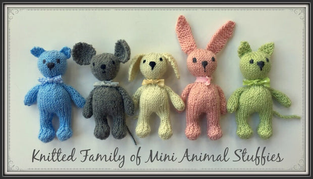 Mini Animal Stuffies KNiTTING PaTTERN