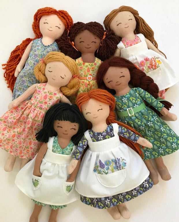 Prairie Lasses 12" soft doll PDF pattern