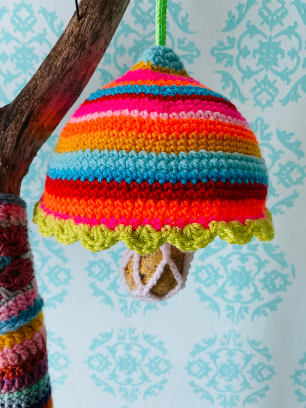 Crochet pattern birdie mushroom