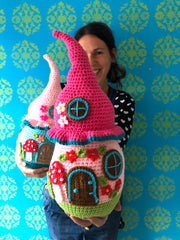 Crochet pattern fairy house doorstop