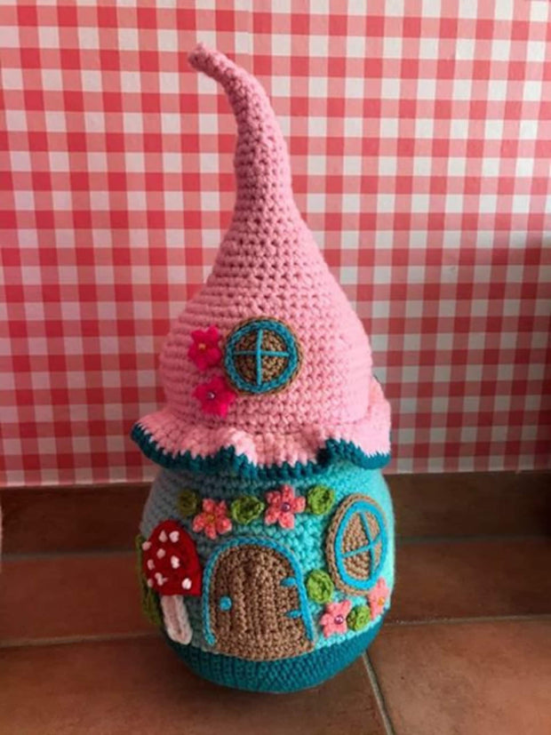 Crochet pattern fairy house doorstop