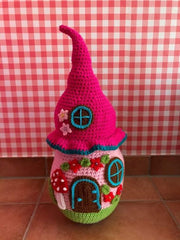 Crochet pattern fairy house doorstop