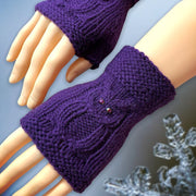 Knitting Pattern - Owl Fingerless Gloves