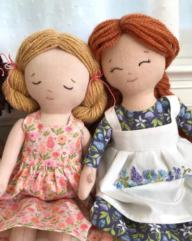 Prairie Lasses 12" soft doll PDF pattern