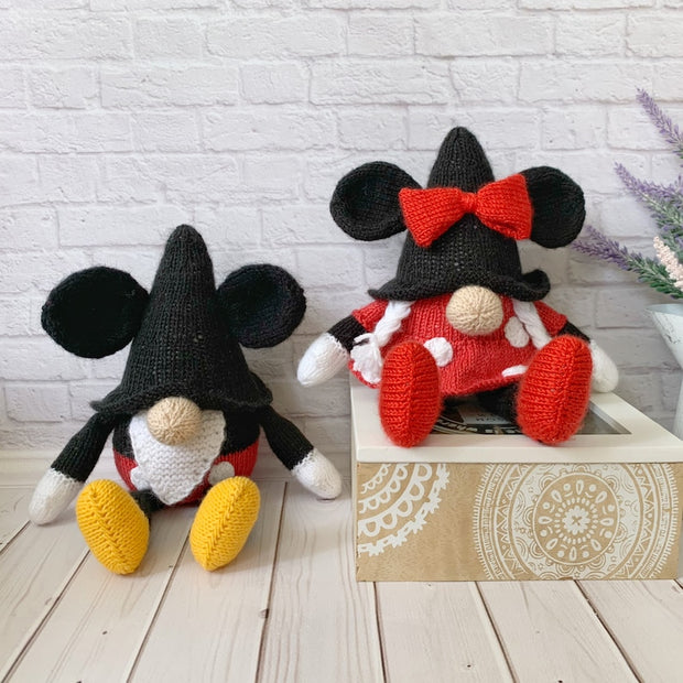 Mickey and Minnie Mouse Gnomes Knitting Pattern