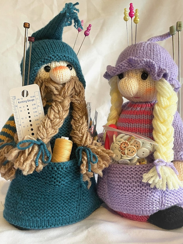 Mr and Mrs Gnome Tidy - PDF Knitting Pattern