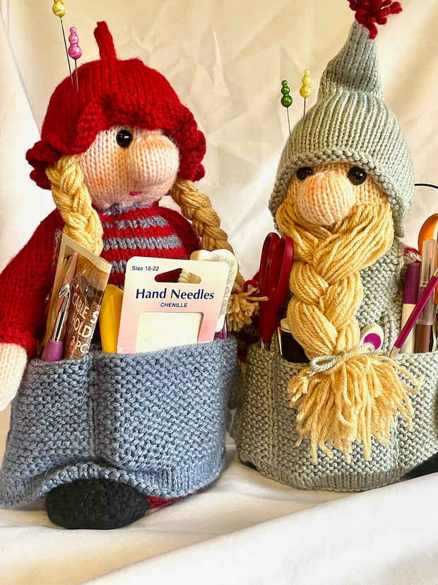 Mr and Mrs Gnome Tidy - PDF Knitting Pattern