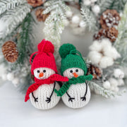 Snowman knitting pattern Christmas tree decor