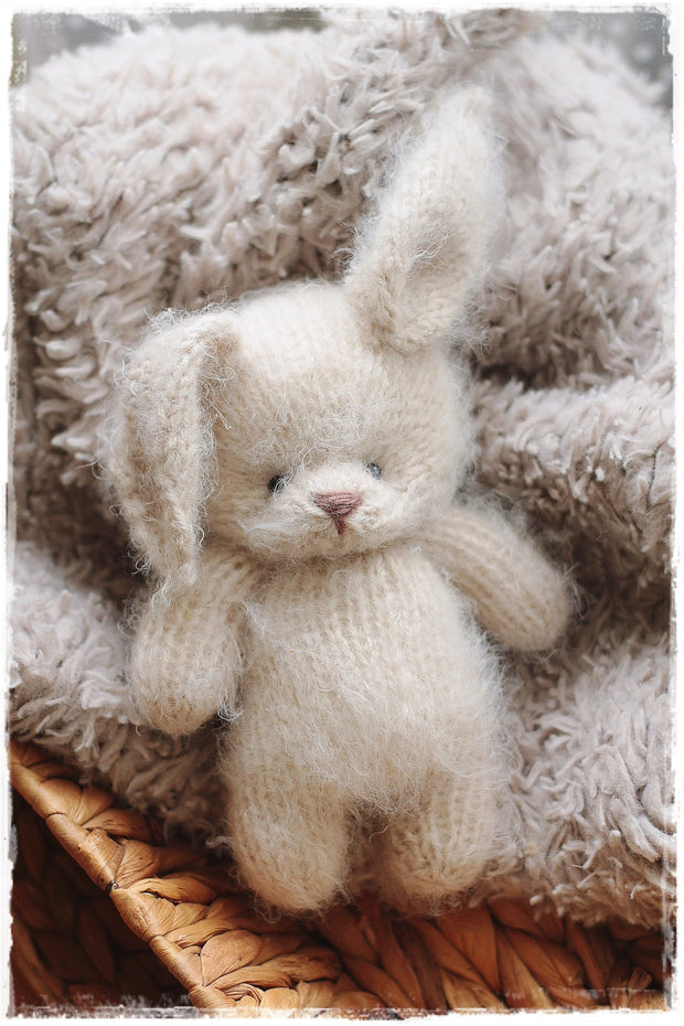 Rabbit knitting PATTERN, knitted animal toy