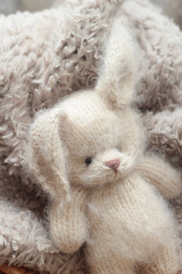 Rabbit knitting PATTERN, knitted animal toy